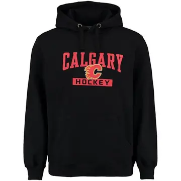 Men's Calgary Flames Black Rinkside City Pride Pullover Hoodie -