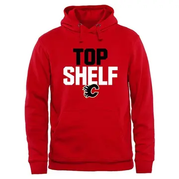 Men's Calgary Flames Scarlet Top Shelf Pullover Hoodie -